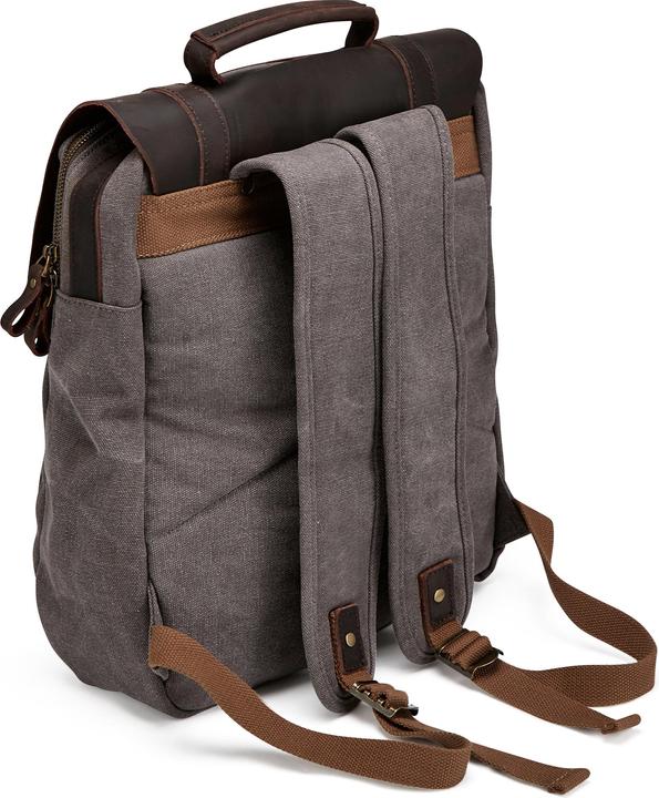 Actual product image Only-Bags.Store Canvas backpack, rugged canvas backpack, recla, travel rucimed leather, vintage backpack (14 l)