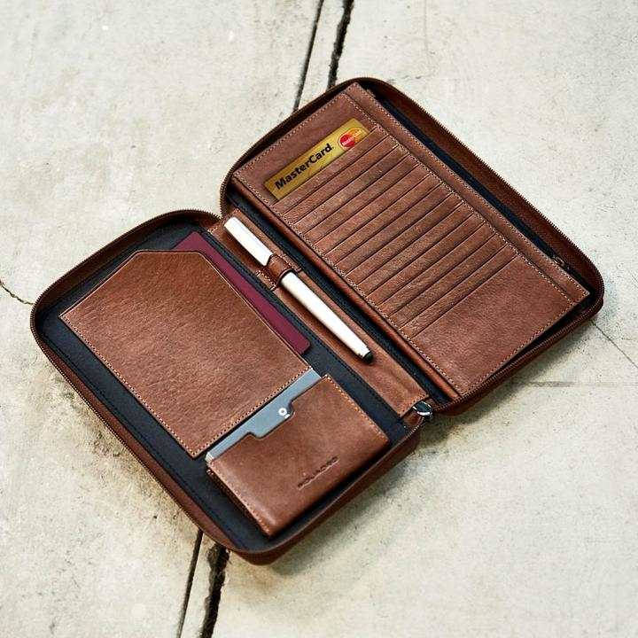 Produktbild Piquadro Black Square - Reisedokumententasche mit Kreditkartenfächern (Dokumenten- & Geldtasche)