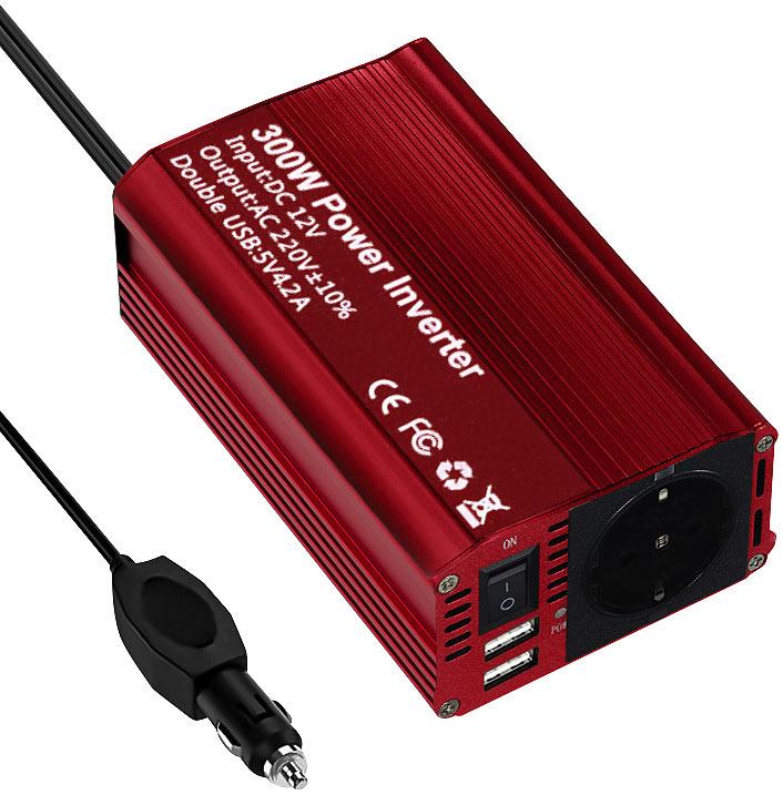 Actual product image Revolt 300-Watt-Kfz-Spannungswandler auf 230 Volt, 2x USB