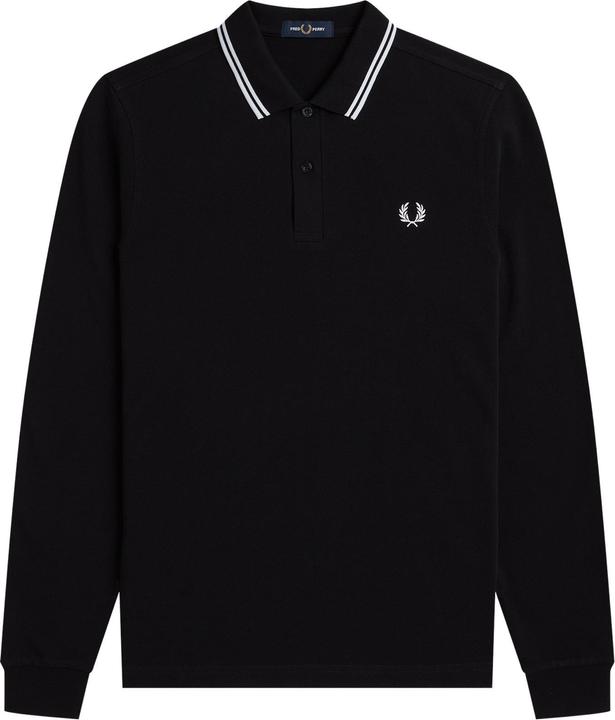 Actual product image Fred Perry Twin Tipped Polo Long Sleeve black (M)