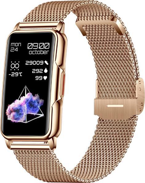 Actual product image EKO Connected Watch 5.0 with anti-theft protection and stainless steel Milanese bracelet
