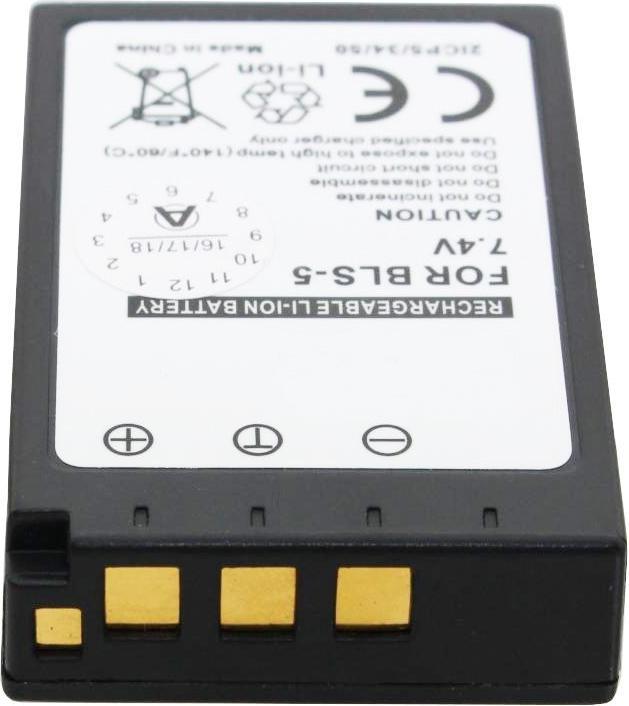 Immagine prodotto AccuCell Batteria Olympus BLS-5, E-P3, -PL1s, -PL2, -PL3 (Accumulatore di carica elettrica)