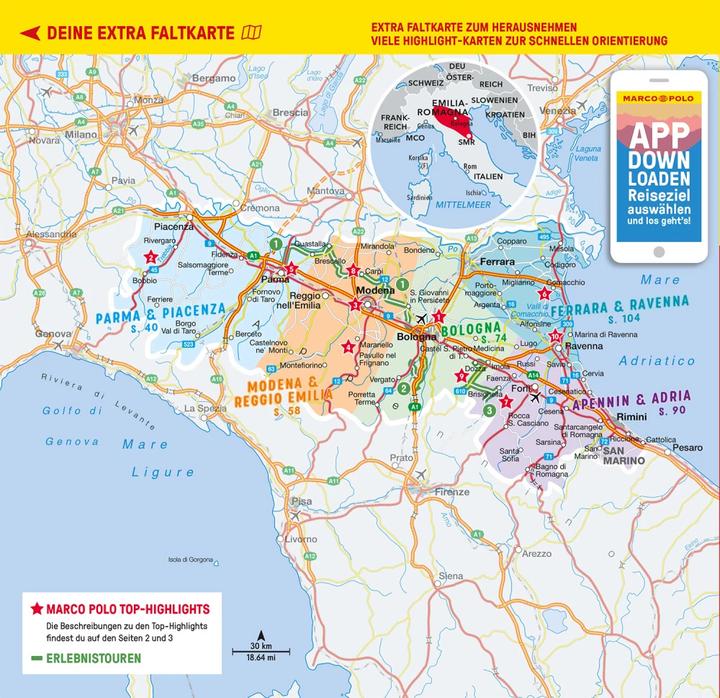 Actual product image Reiseführer Emilia-Romagna, Bologna, Parma, Ravenna (German, Sabine Oberpriller, Bettina Dürr, 2022)