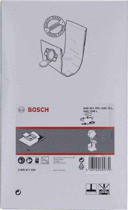 Actual product image Bosch Professional Zubehör Fleece bag, suitable for GAS 20 L Professional
