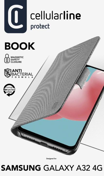 Actual product image Cellularline Book Cell Phone Protective Case 16.3 cm (6.4" ) Folio Black (Samsung Galaxy A32)