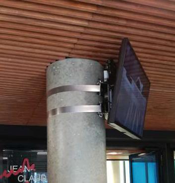 Image du produit Erard Support de colonne -55", métal/aluminium, noir (55")