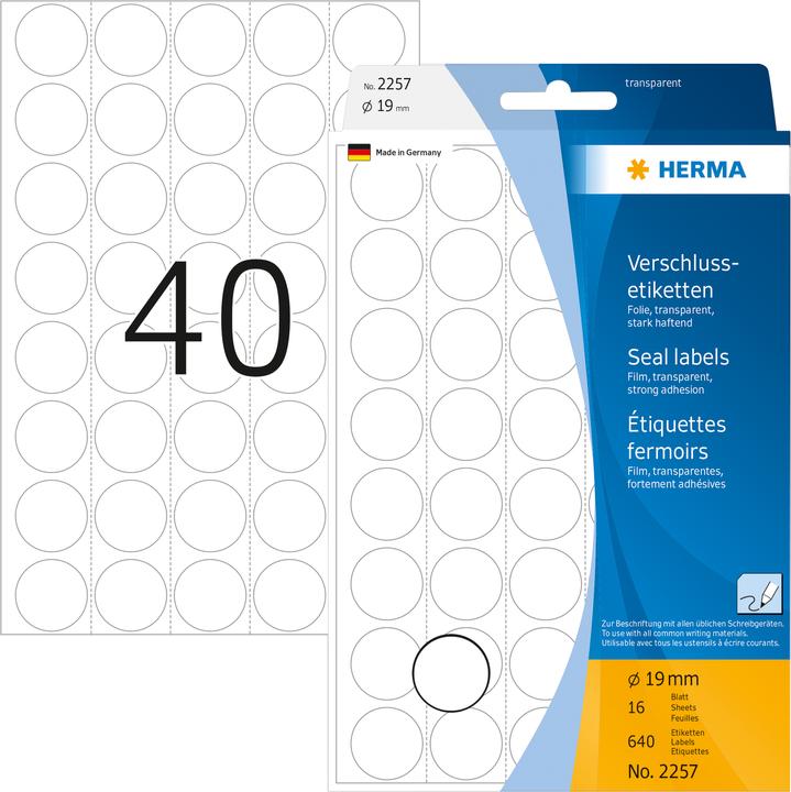 Produktbild HERMA Verschlussetiketten