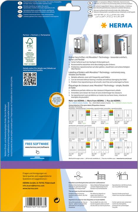 Actual product image HERMA Removable multi-purpose labels
