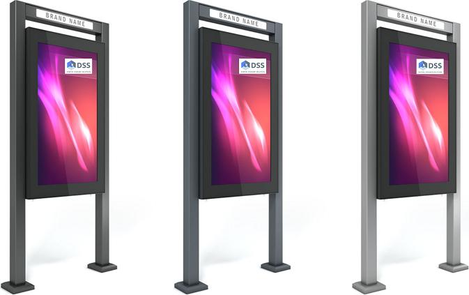 Actual product image DSS Outdoor Stele Portrait, 65" screen, black
