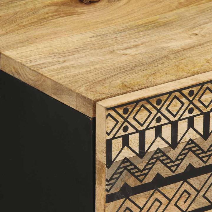 Immagine prodotto VidaXL Comodino Comodino Cassettiera Comodino Consolle 2 pezzi. Legno di mango grezzo (40 x 33,5 x 46 cm)