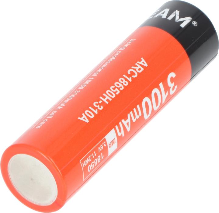 Produktbild AceBeam 18650 Li-Ion Akku 3.100mAh, 25A, mit Schutzschaltung, 69,70mm x 18,40mm (1 Stk., 18650, 3100 mAh)