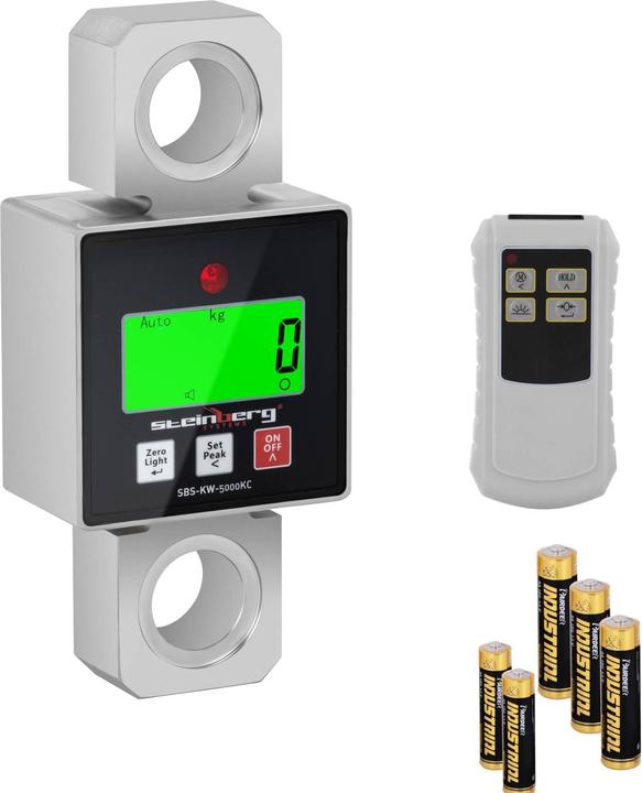 Produktbild Steinberg Zugkraftmessgerät Hängewaage Kranwaage Zugwaage Hebewaage 5.000 kg LCD Display
