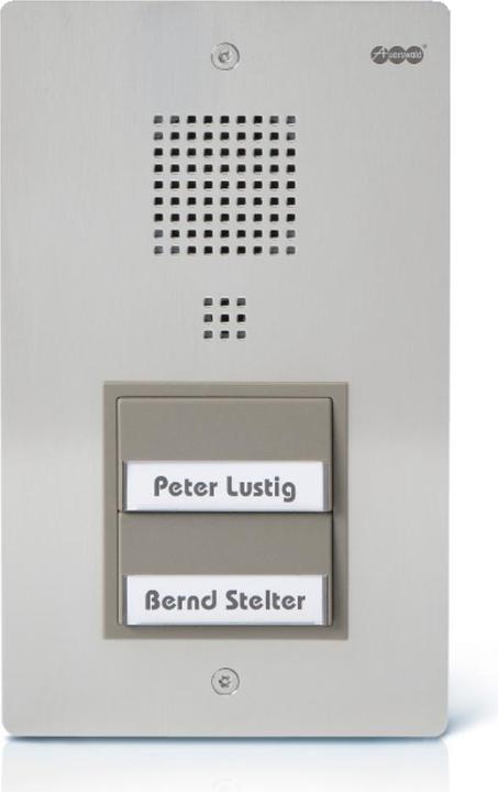 Image du produit Auerswald TFS Dialog 302 / 2 boutons / Acier inoxydable / Pour montage encastré/fonctionnement sur postes (Filaire)