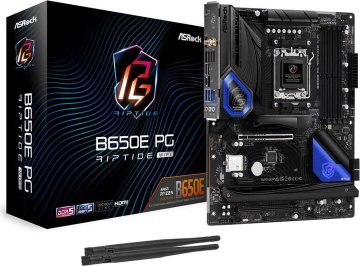 Image du produit AsRock B650E PG Riptide WiFi (AM5, AMD B650, ATX)