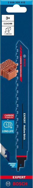 Productafbeelding Bosch Professional Zubehör Expert Holle Baksteen S 1543 HM reciprozaagblad, 3 stuks