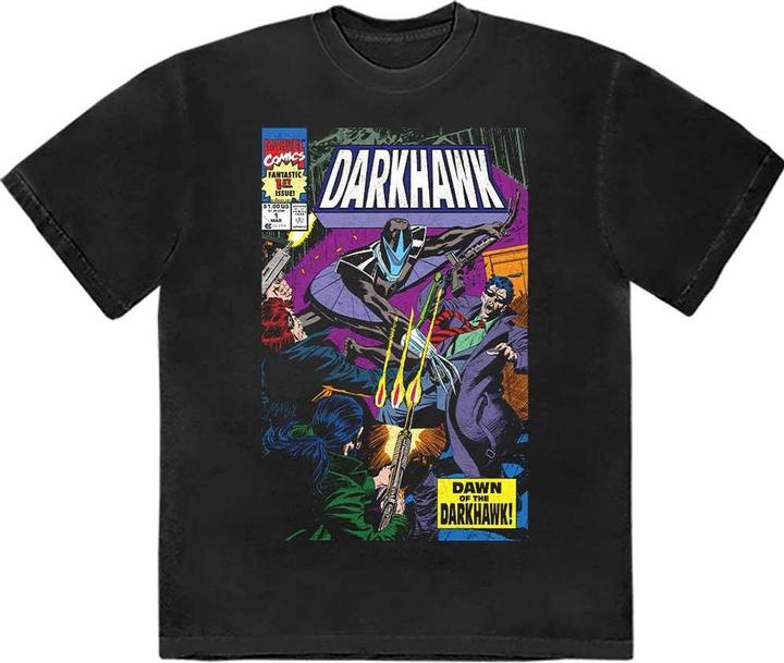 Actual product image Unisex Adult Darkhawk Comic Cover T-Shirt (S)