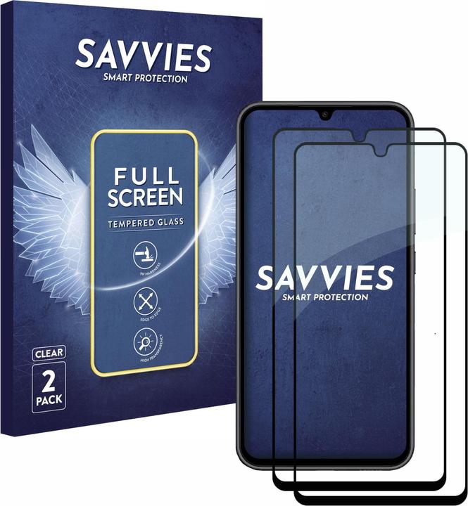 Productafbeelding Savvies Schermbeschermer van volledig gepantserd glas (2 Stuk, Samsung Galaxy A34 5G)