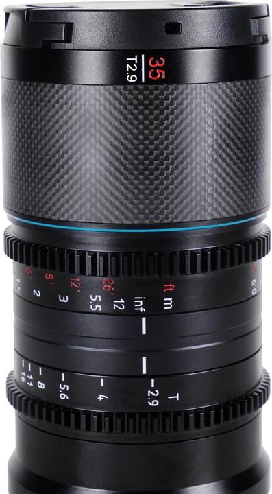 Actual product image Sirui Saturn 35mm T2.9 1.6x anamorphic carbon full-frame lens Canon RF R35N (Canon RF, full size)