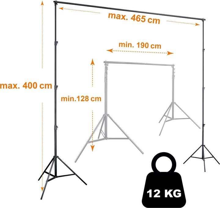 Actual product image Walimex Telescope XXL background system, 1.9-4.65m (465 cm, 400 cm)