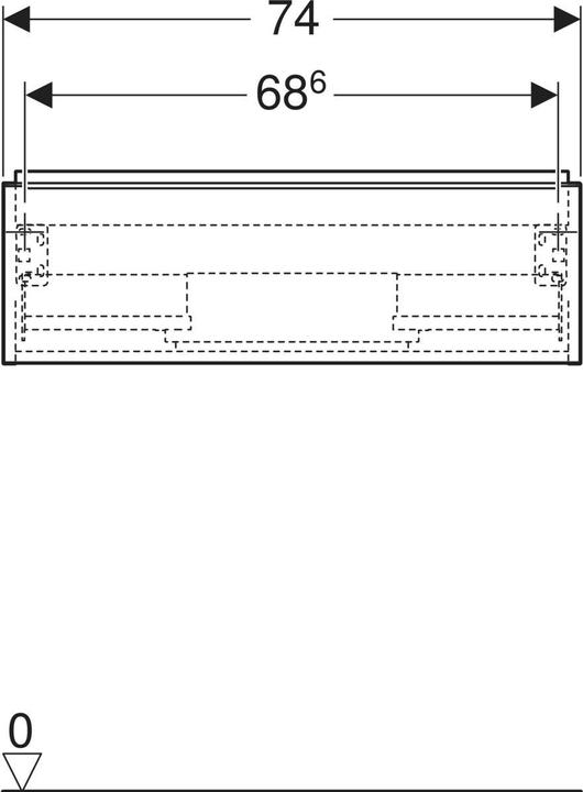 Produktbild Geberit iCon Unterschrank für Waschtisch, 1 Schublade, 74x24,7x47,6 cm, 502311 (74 x 47.5 x 25 cm)
