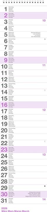 Produktbild Biella Wandkalender (12 x 54.5 cm, Kein Einband)