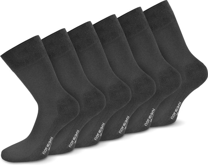 Normani 6 Paar Komfortsocken mit Softrand und Frotteesohle