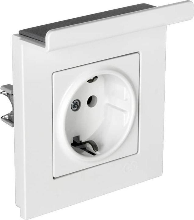 Actual product image Gunsan Eqona Pratic flush-mounted socket outlet white with mobile holder