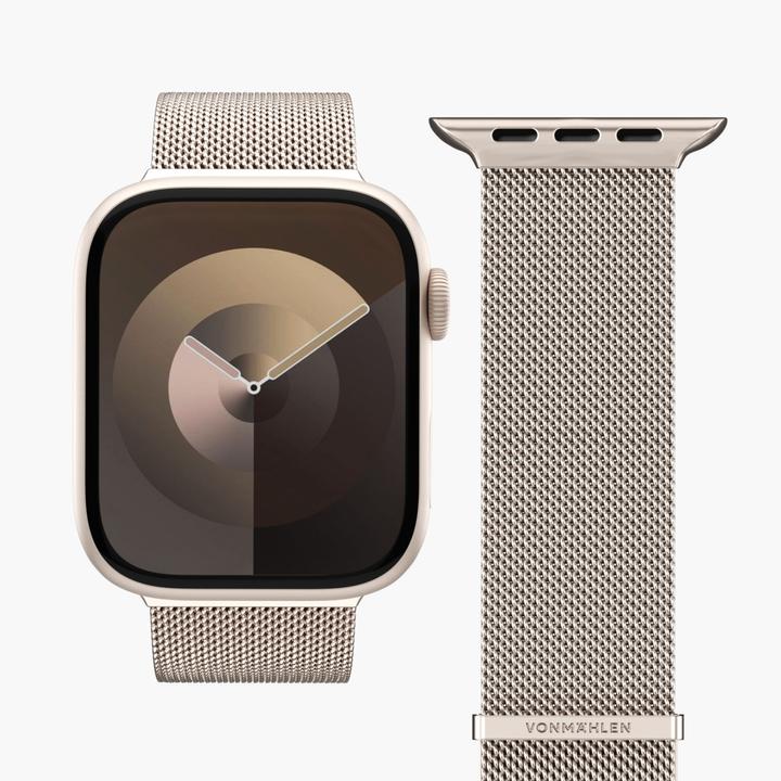 Actual product image Vonmählen Milanesearmband 2 für Apple Watch 40/41/42 mm Champagne (Stainless steel)