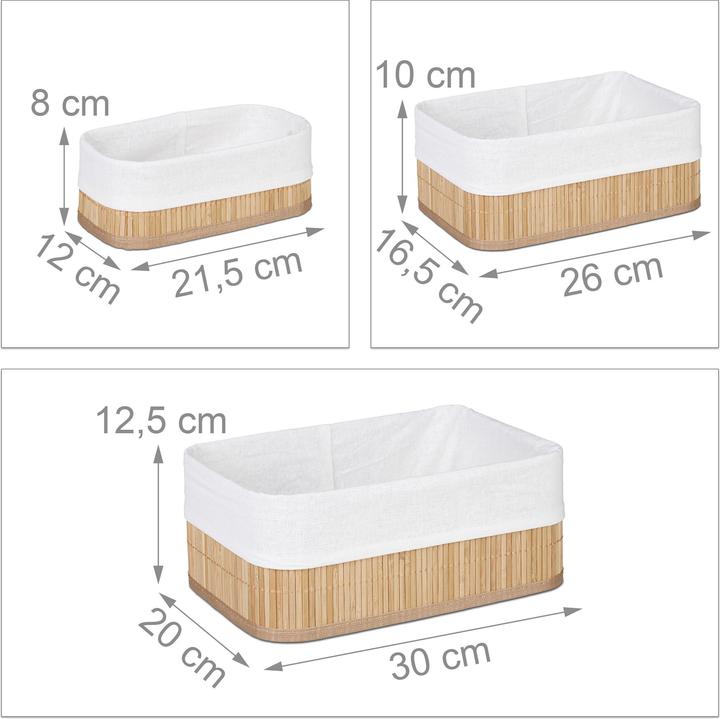 Image du produit Relaxdays Bath (3 x, 30 x 20 x 12,5 cm)