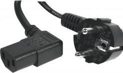Actual product image Tecline Mains connection cable, shock-proof plug / cold-device socket angled, black, 1.8 m mains connection (1.80 m)