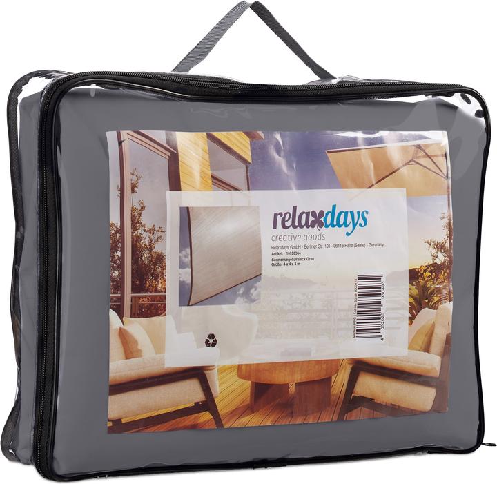 Immagine prodotto Relaxdays Tenda a vela triangolare parasole (400 x 340 x 0,5 cm)