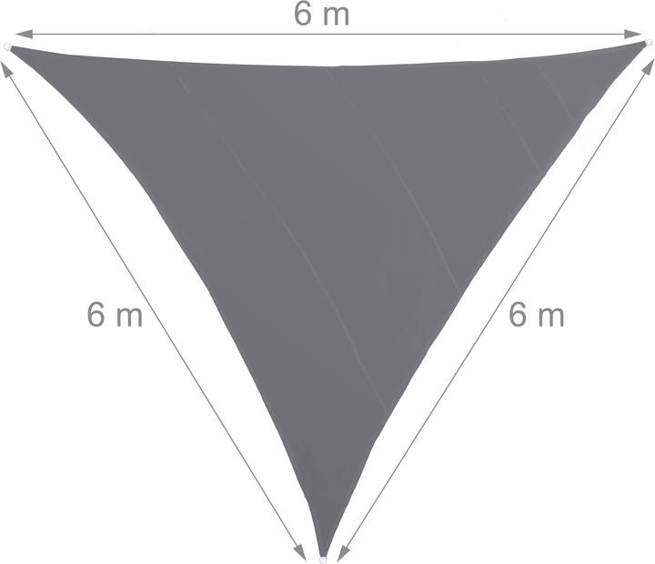 Actual product image Relaxdays Grey Triangular Shade Sail (600 x 510 x 0.5 cm)