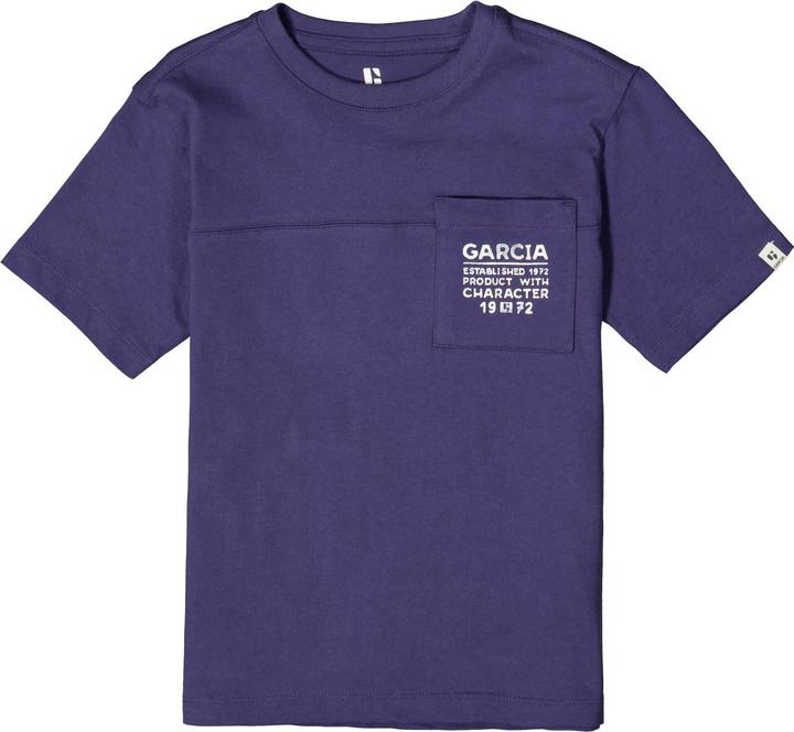 Produktbild Garcia Blaues T Shirt mit Brusttasche (116)