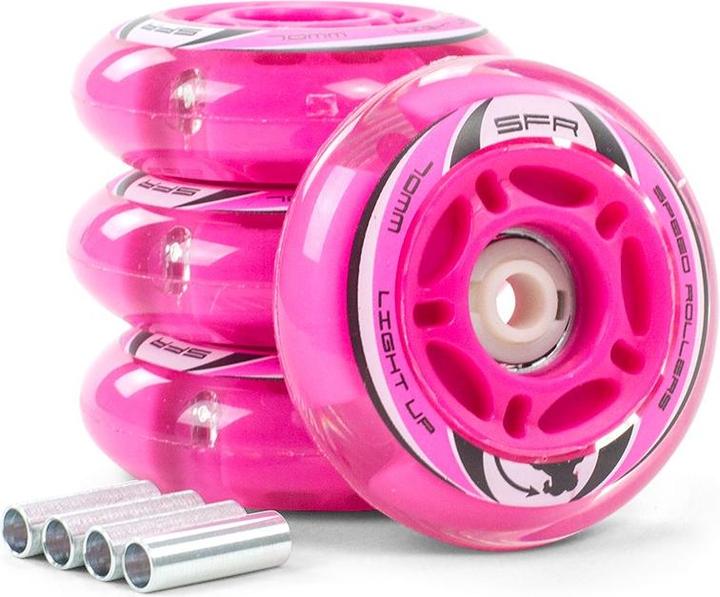 Produktbild Sfr Inline Skate Wheels Light Up Inline Pink 2023 (70 mm, 82a)