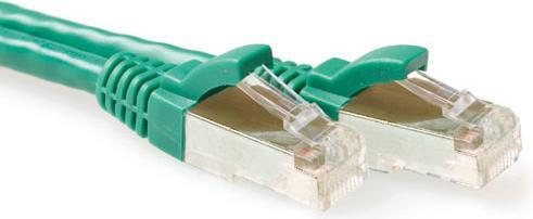 Actual product image Green 2 meter LSZH SFTP CAT6A patch cable snagless with RJ45 connectors (S/FTP, CAT6a, 2 m)
