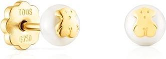 Produktbild Tous Small gold earrings with real pearl and teddy bear 111003220