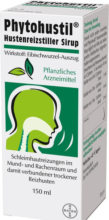 Produktbild Bayer Phytohustil Hustenreizstiller Sirup, 150 ml Lösung (1 Stück)