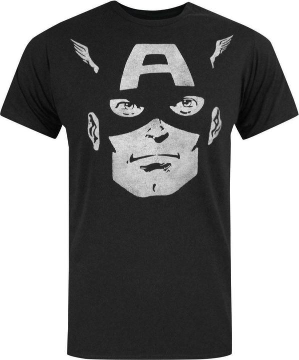 Actual product image Jack Of All Trades Mens Dark Portrait Captain America T-Shirt (S)