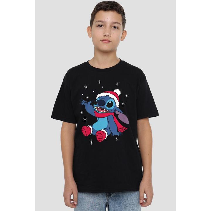 Immagine prodotto Lilo & Stitch Maglietta Natale Fiocco di neve Bambini (140)