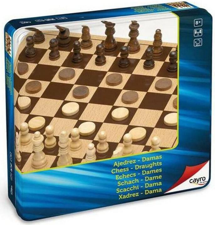 Image du produit Cayro Echecs / Dames en boîte métallique