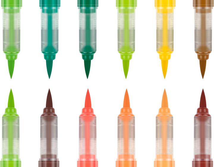 Produktbild Karin PIGMENT DECO BRUSH - Brush Marker (Nature, Mehrfarbig, 12 x)