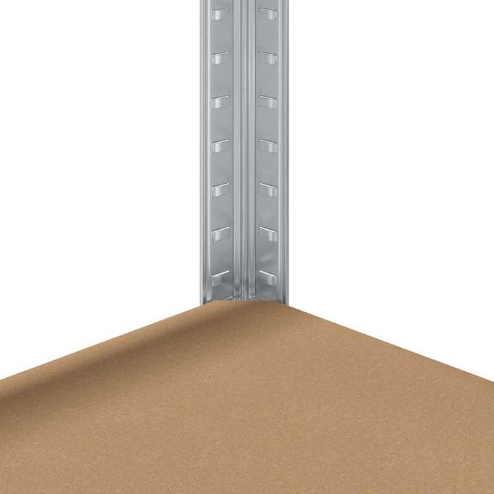 Immagine prodotto VidaXL Scaffale portaoggetti con 4 ripiani 3 pezzi in acciaio argentato e legno