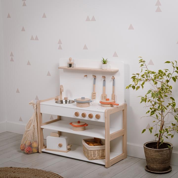 Immagine prodotto Montessori Cucina per bambini XL in legno - multifunzionale - bianca Mobili per bambini