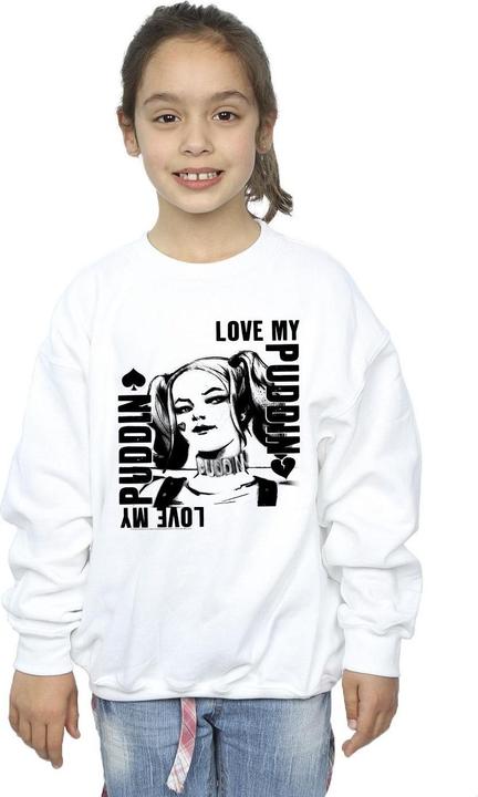 Actual product image Girls Suicide Squad Harley Love Puddin Sweatshirt (152, 158)