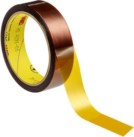 Actual product image 3M Polyimide Film Tape, 25.4mm x 3, Yellow (25.40 mm)