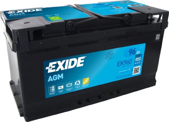 Exide Accumulateur 96 Ah EN AGM (12 V, 96 Ah, 850 A)