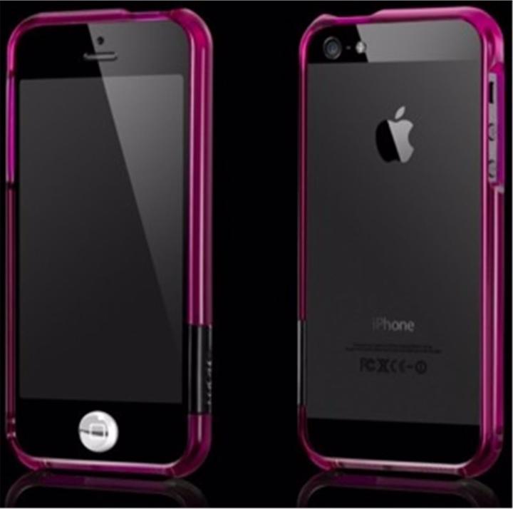 Actual product image more. Color Gem Lucent Bumper for iPhone 5/5S/SE Purple (Apple iPhone 5s, Apple iPhone 5)