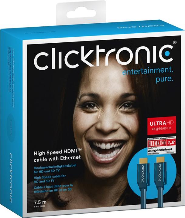 Produktbild Goobay Clicktronic High Speed HDMI Kabel Ethernet (7.50 m, HDMI)