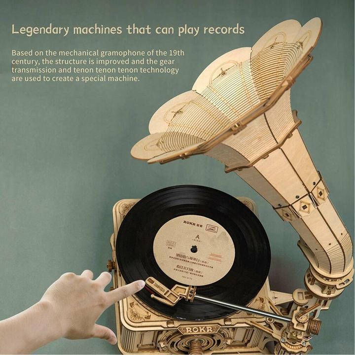 Actual product image Rokr Classical Gramophone (elektrisches Modell) (424 pieces)