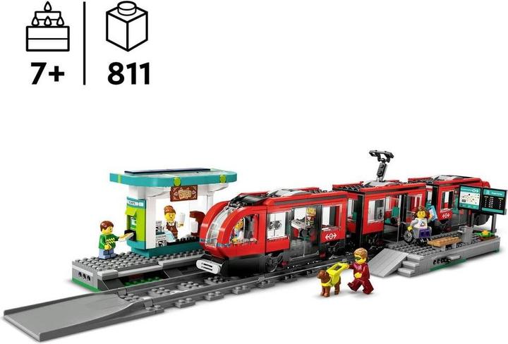 Actual product image LEGO Tram with stop (60423, LEGO City)